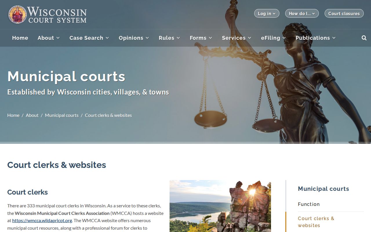 Wisconsin traffic court records: municipal court websites and clerk directory